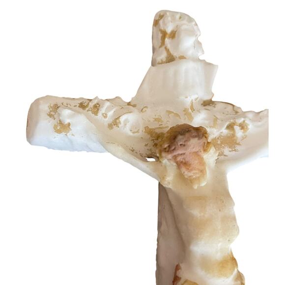 Unique Plaster Mold Crucifix Jesus on the Cross 13.5 x 7.5" - Picture 5 of 11